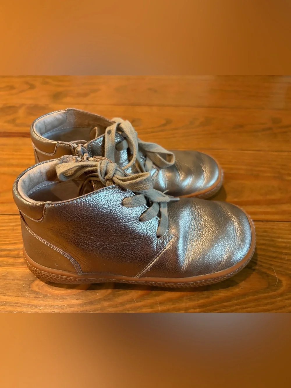 Livie & Luca Metallic Gold Lace-Up Kids Shoes
